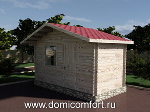 Бытовка дачная из бруса 4х2