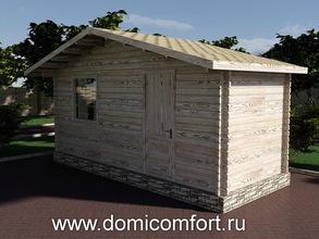 Деревянная бытовка из бруса 5х2
